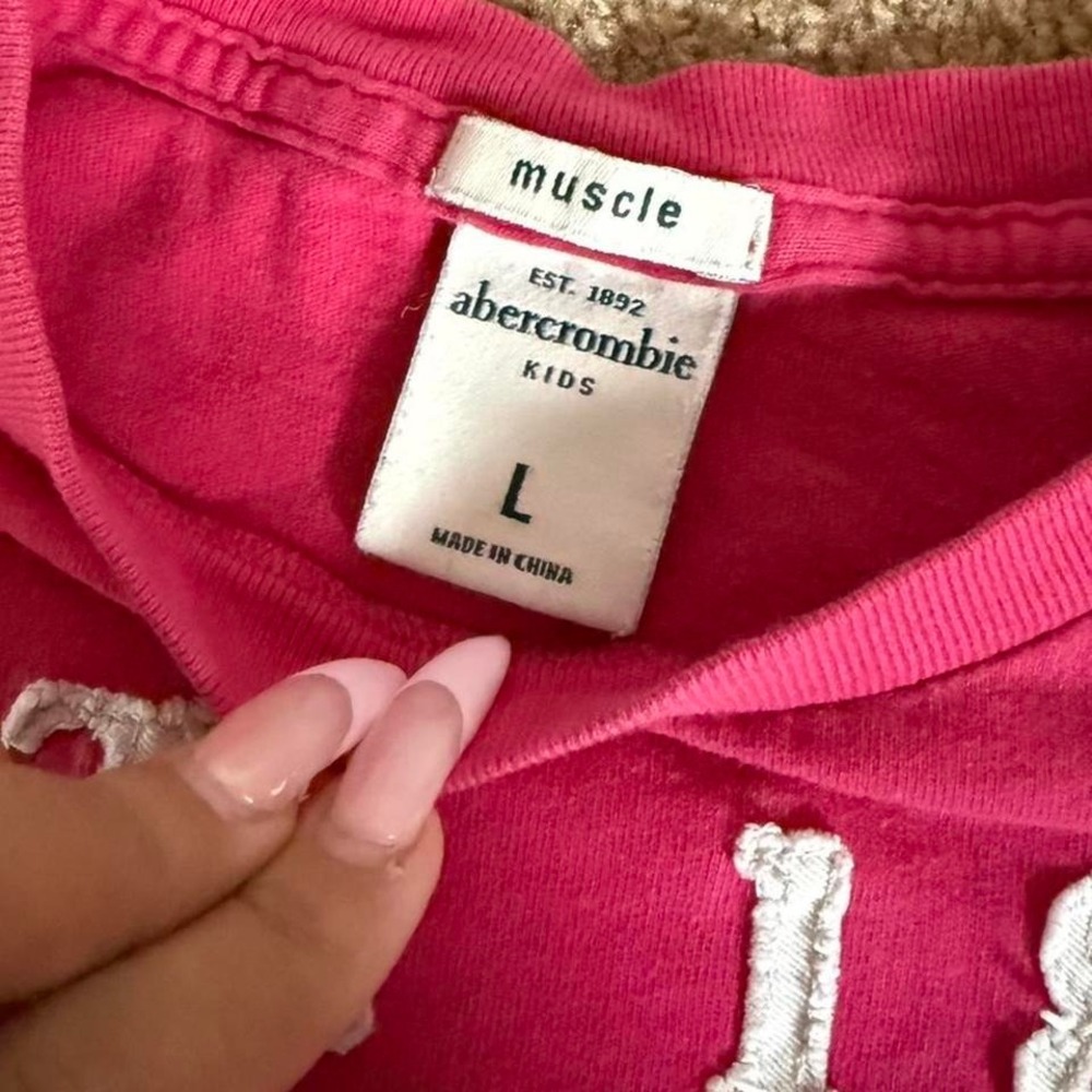Y2K 2000s Pink Abercrombie & Fitch top - Picture 2 of 6